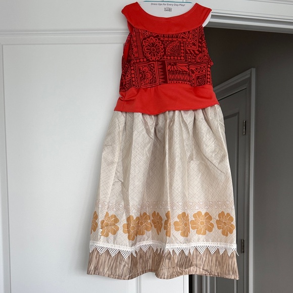 NWTs Little Adventures Moana Dress with Hair Clip - Picture 3 of 6